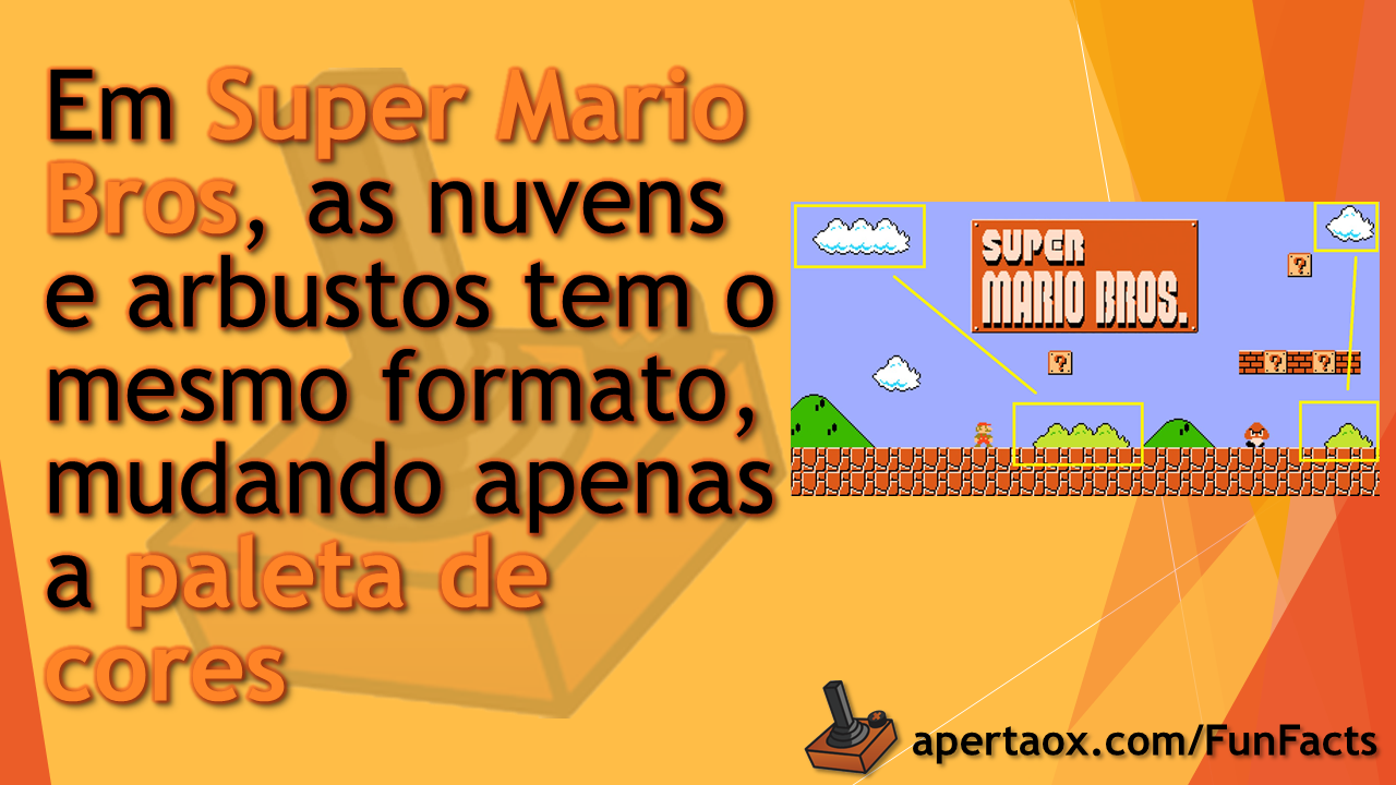 As nuvens de Super Mario Bros. eram arbustos recoloridos